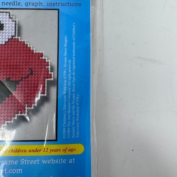 New VTG Janlynn Elmo Magnet Sesame Street 3.5" Counted Cross Stitch Kit #68-78 - Picture 5 of 6